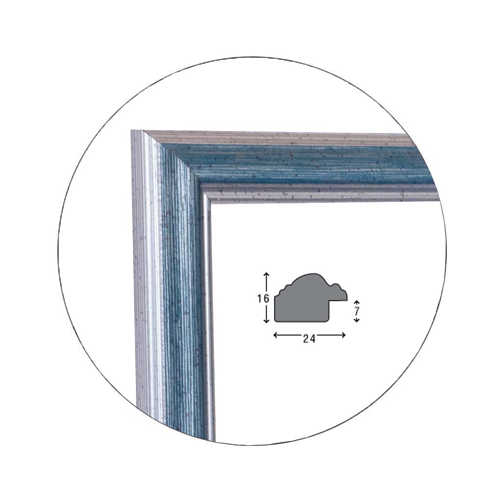 Ramă Bluish Silver | 2,4 cm