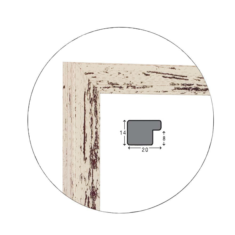 Ramă Rustic White | 2,0 cm
