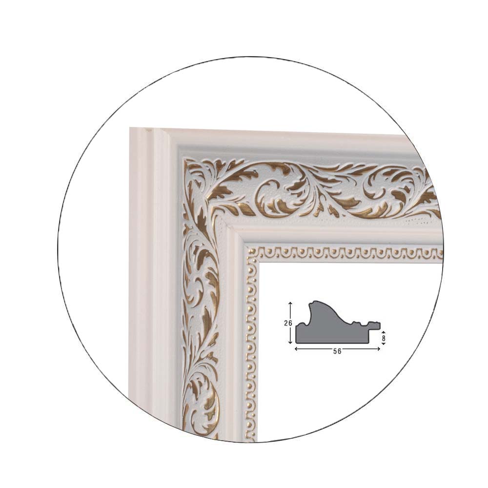 Ramă Bellissimo Oro Bianco | 5,6 cm