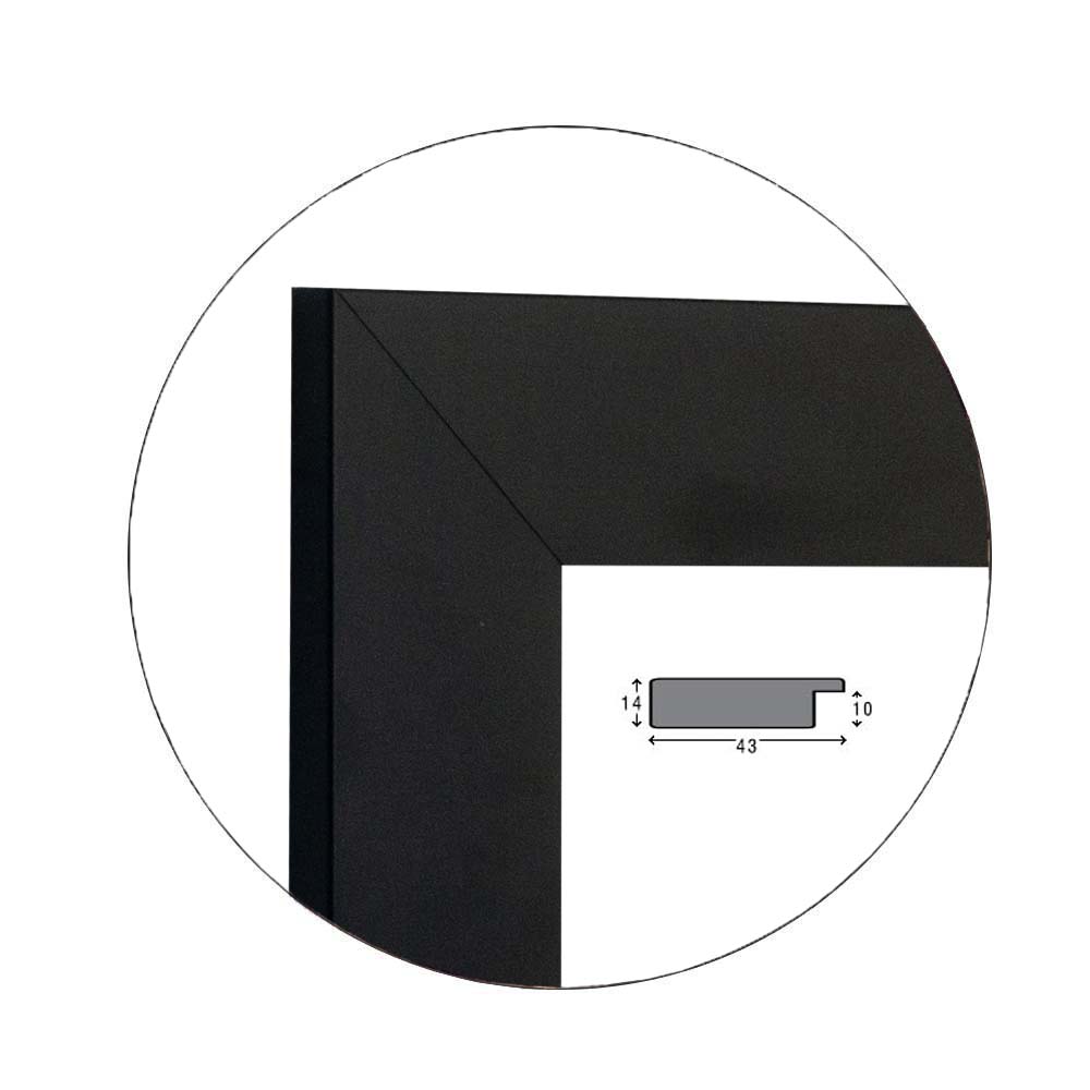Ramă Blacky Nero | 4,3 cm