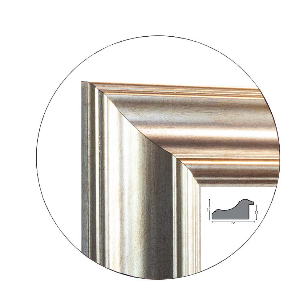 Ramă Silver Wood | 7,2 cm