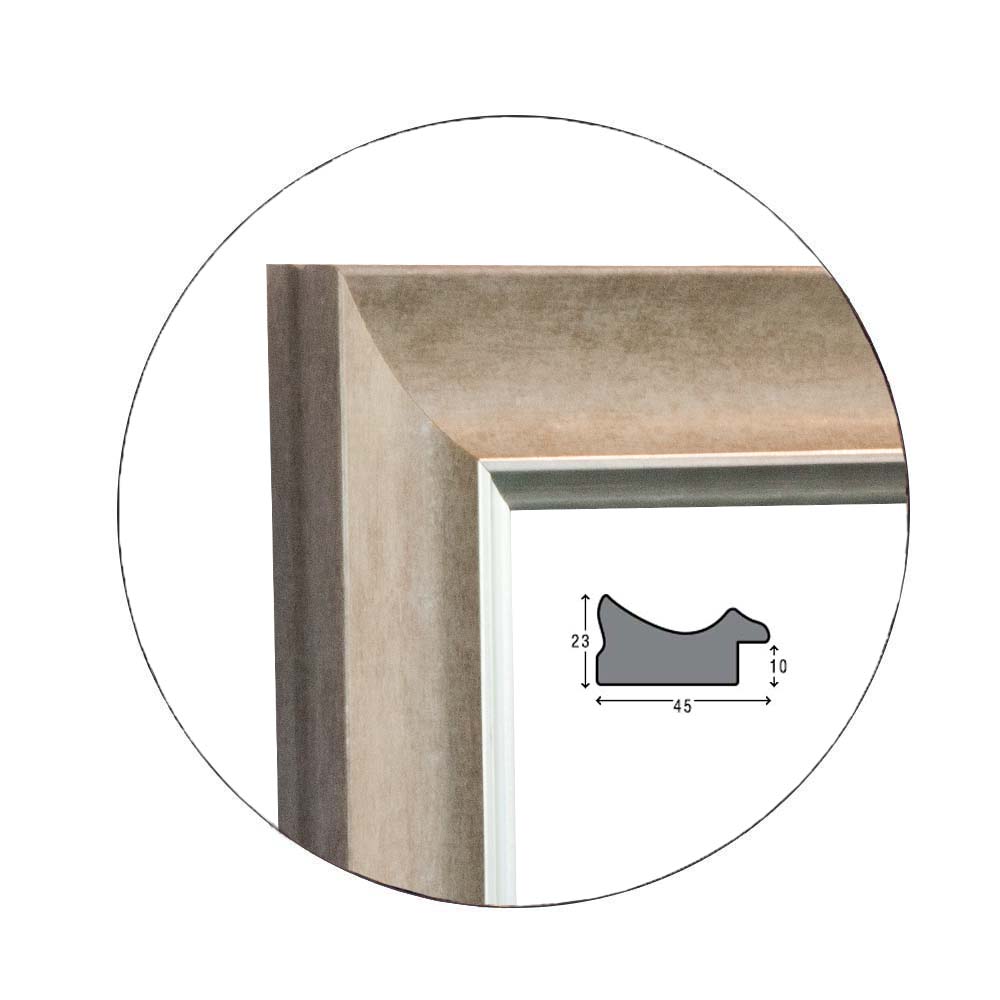 Ramă Crema Argento | 4,5 cm