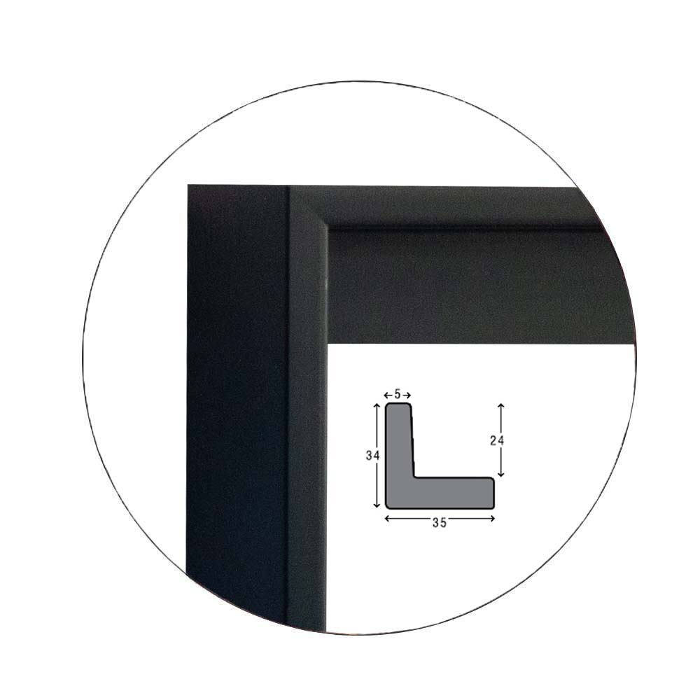 Ramă Floating Black | 3,5 cm