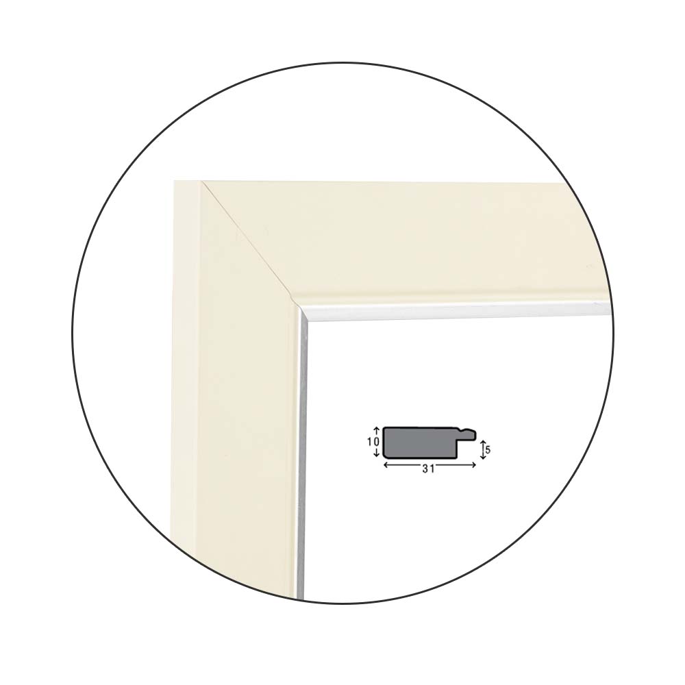 Ramă Vanilla Silver | 3,1 cm
