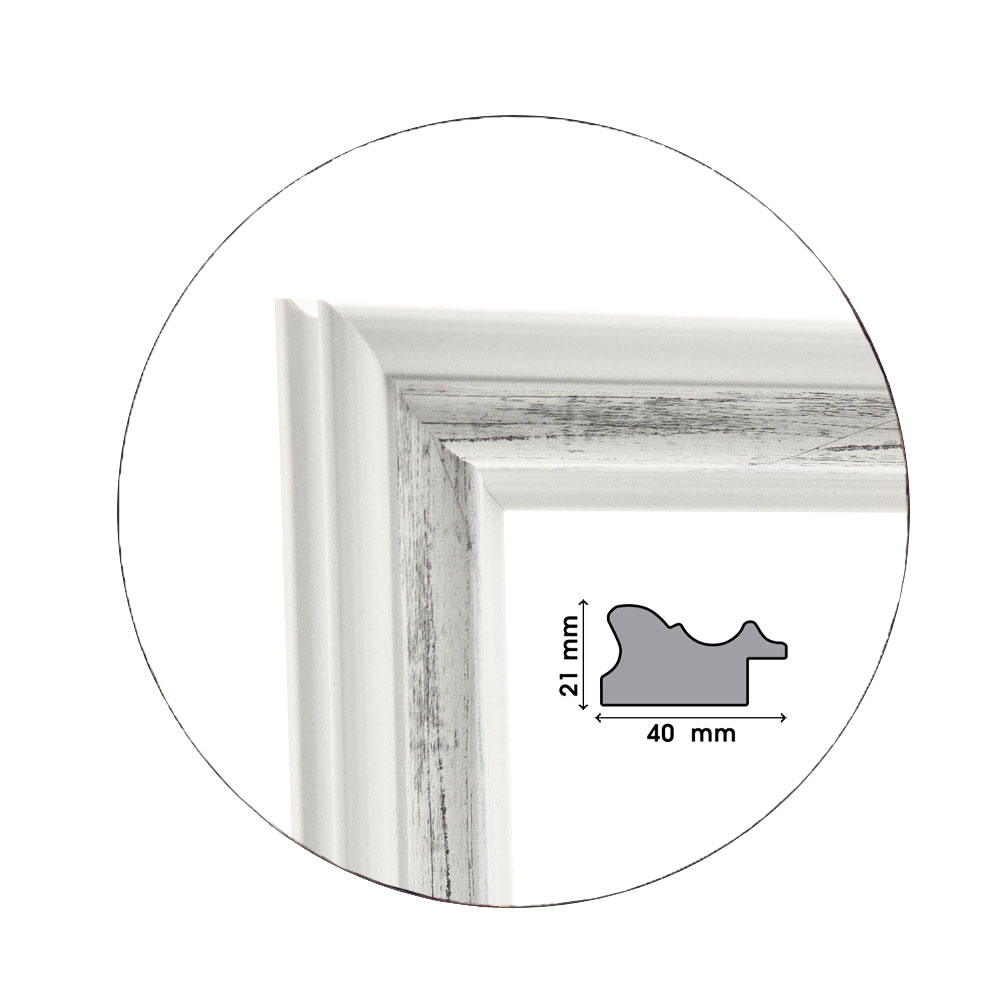 Ramă White Marble | 4,0 cm