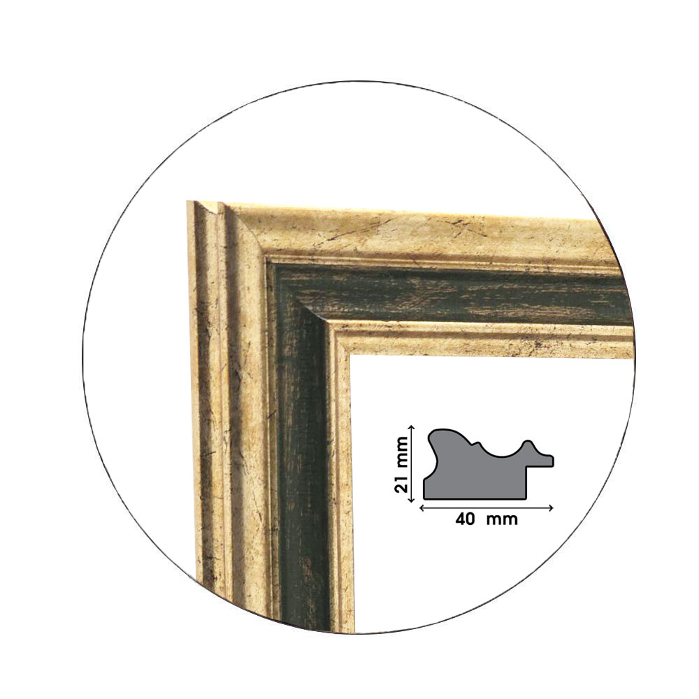 Ramă Renaissance Green | 4,0 cm