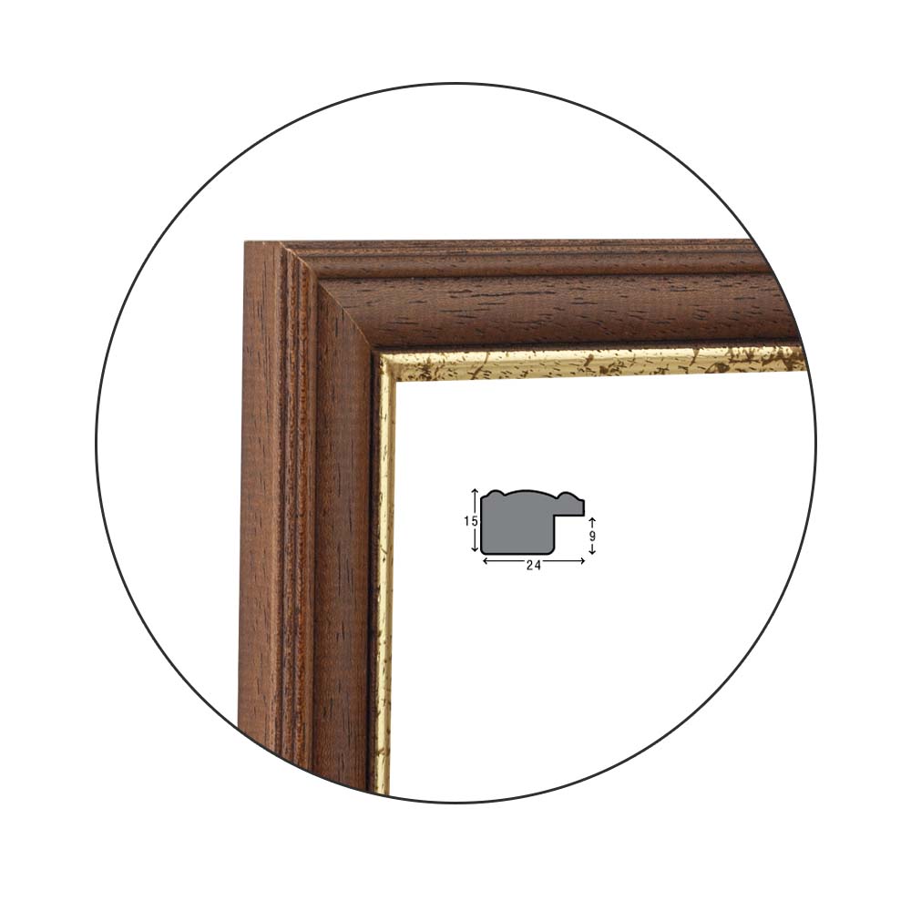 Ramă Castana Gold | 2,4 cm