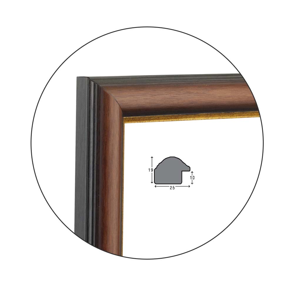 Ramă Castana Gold | 2,5 cm