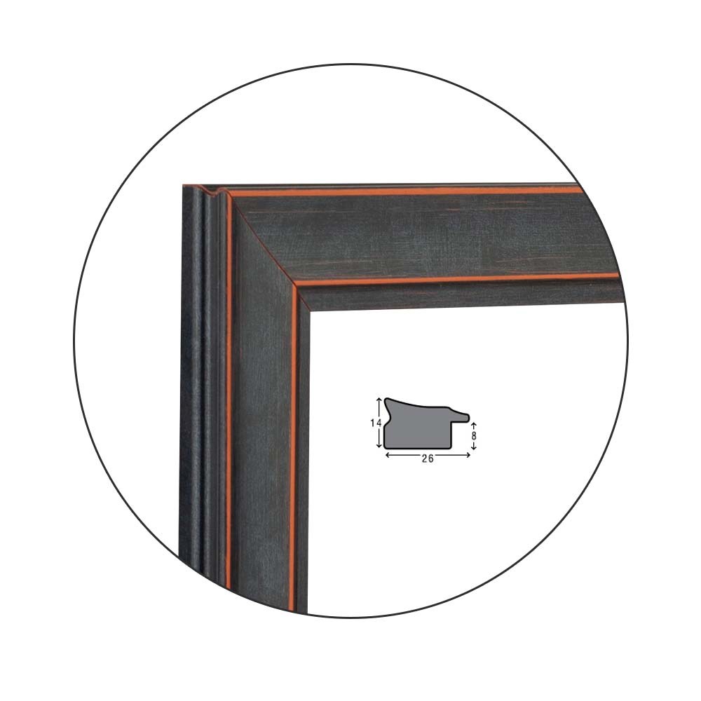 Ramă Nero Glossy | 2,6 cm