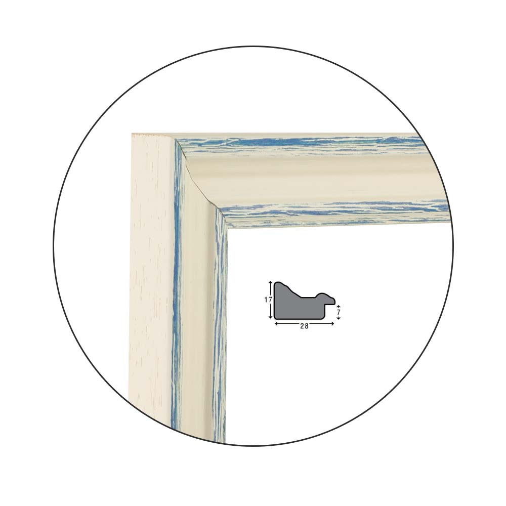 Ramă Blu Vintage | 2,8 cm