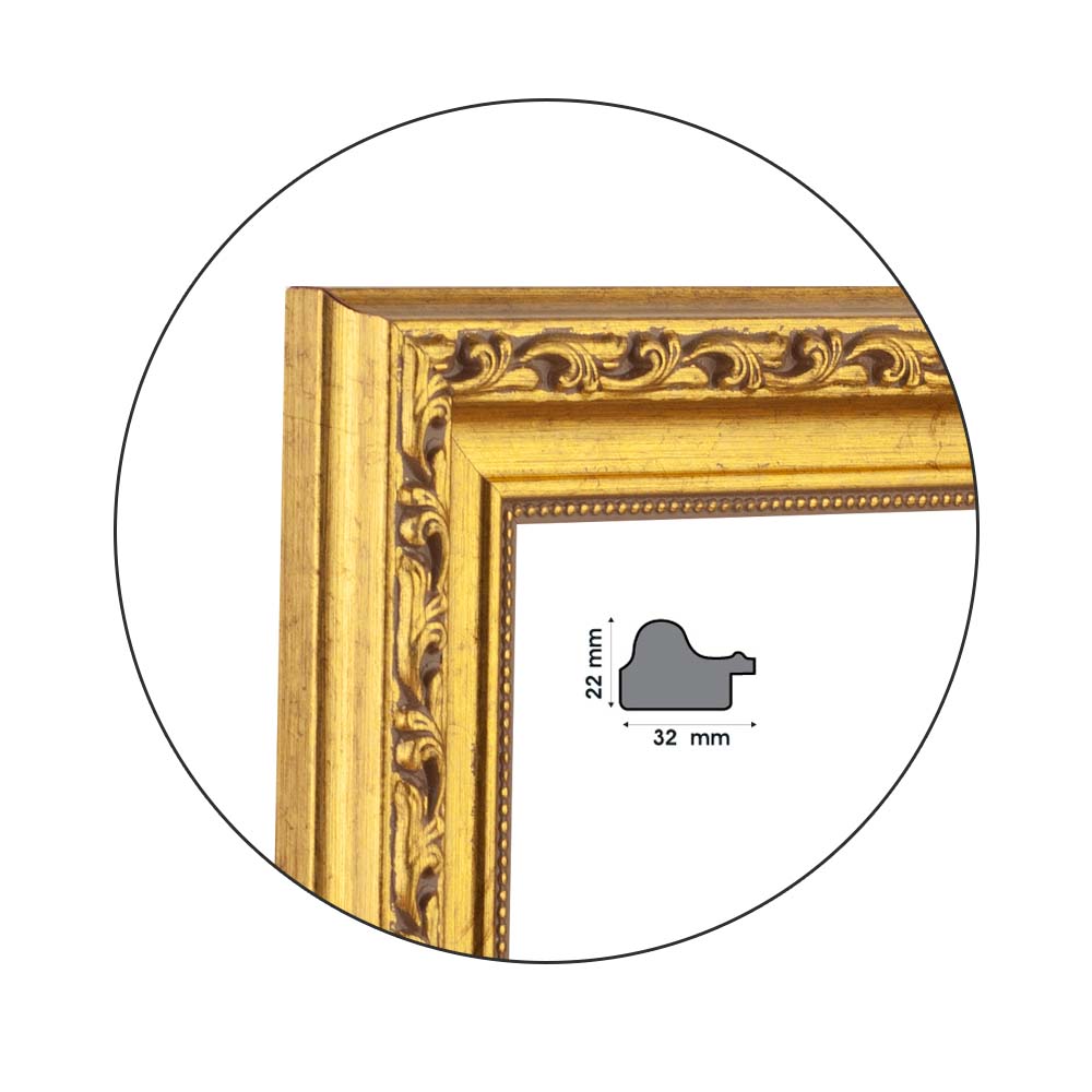 Ramă Barocco Gold | 3,2 cm