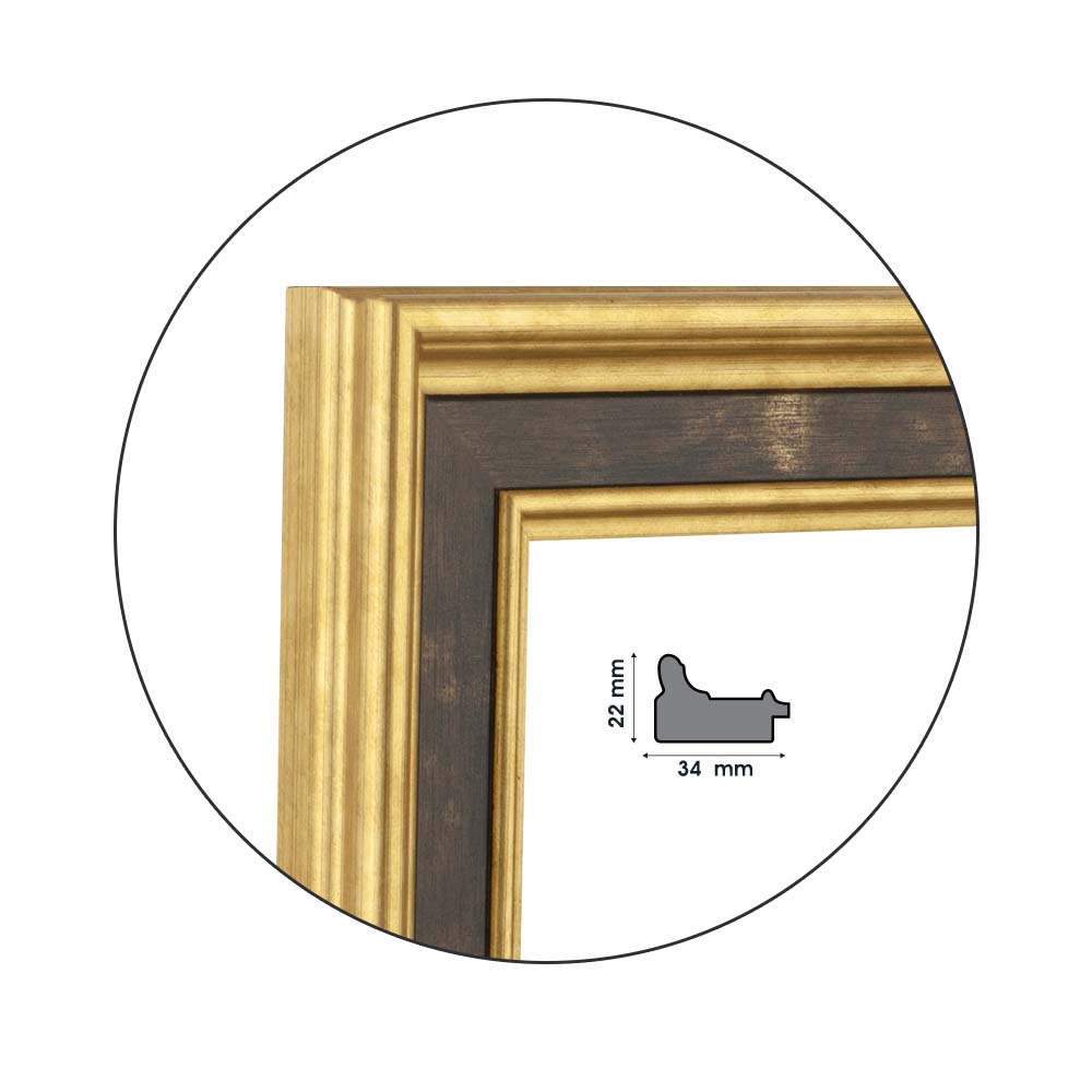 Ramă Egitto Gold | 3,4 cm