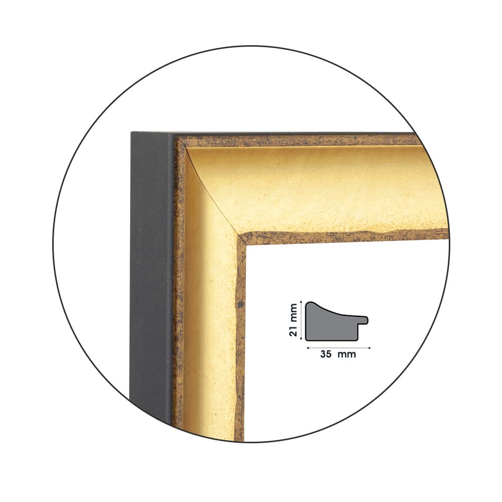 Ramă Light Gold | 3,5 cm