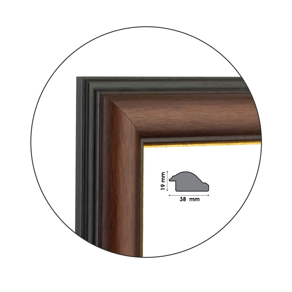 Ramă Castana Gold | 3,8 cm