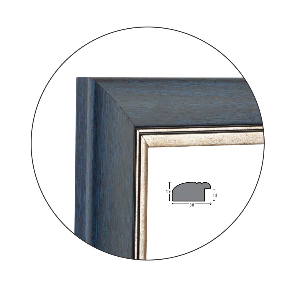 Ramă Blu Castana | 3,8 cm