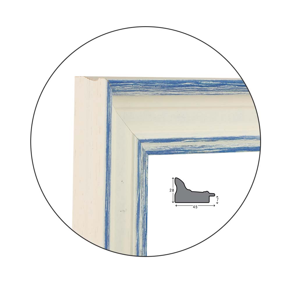 Ramă Blu Vintage | 4,5 cm