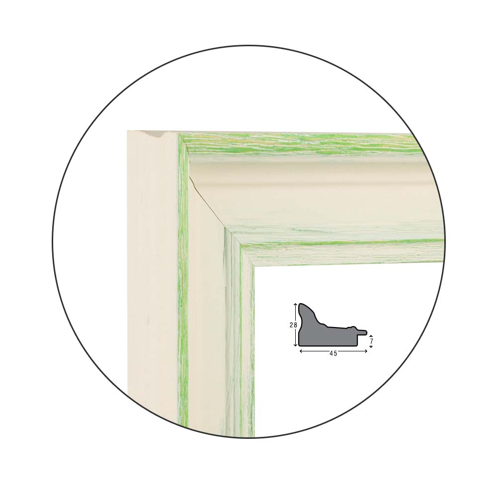 Ramă Verde Vintage | 4,5 cm