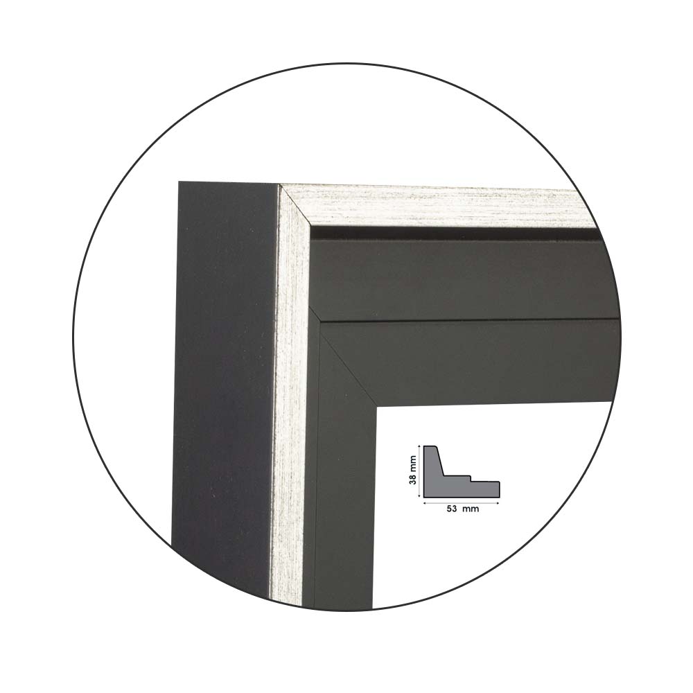 Ramă Argento Nero | 5,3 cm