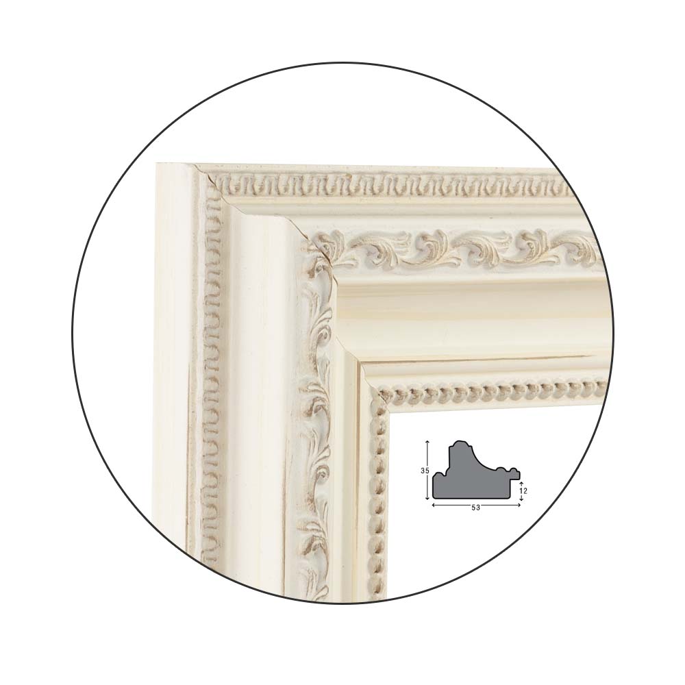 Ramă Barocco White | 5,3 cm