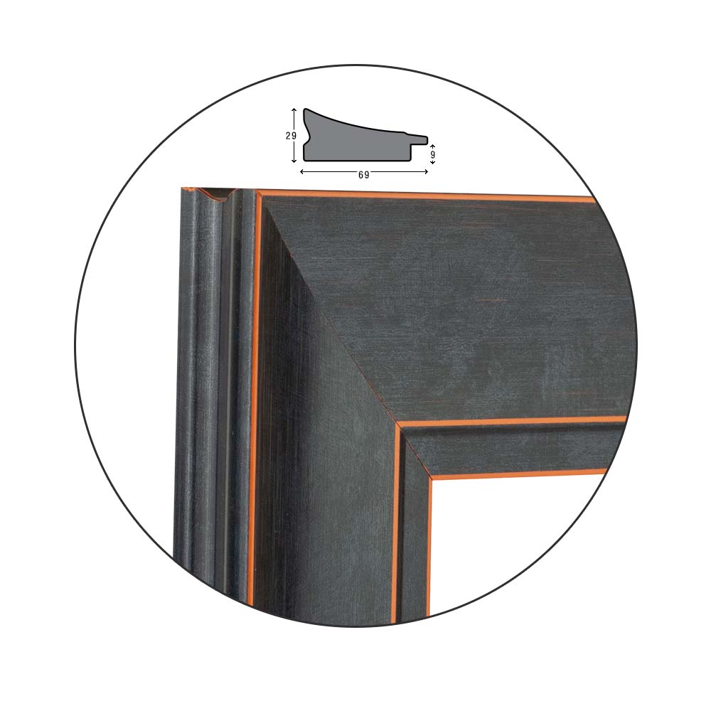 Ramă Nero Glossy | 6,9 cm