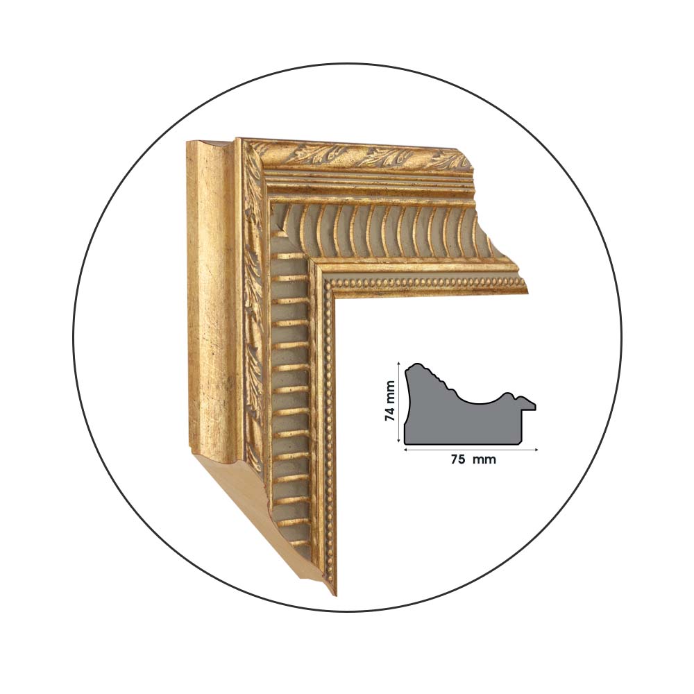 Ramă Antique Gold | 7,5 cm