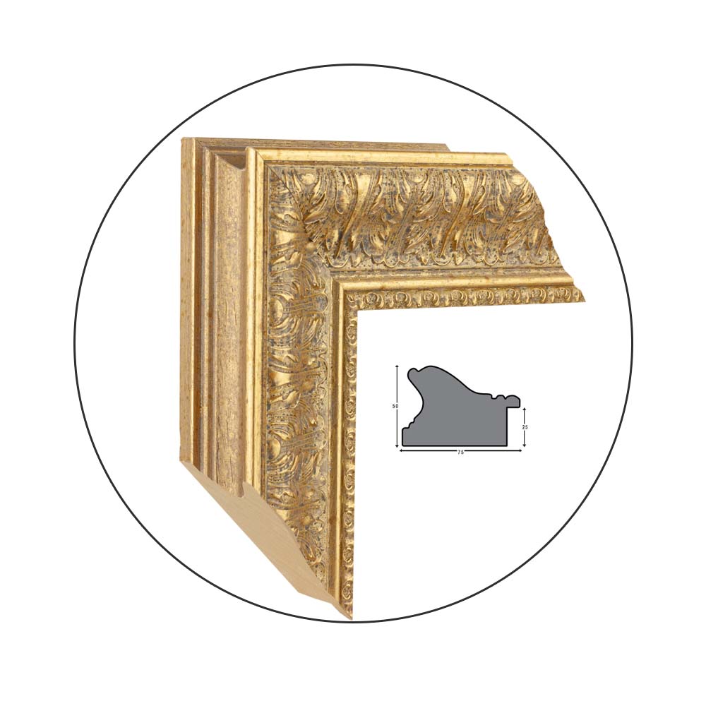Ramă Old Gold | 7,5 cm