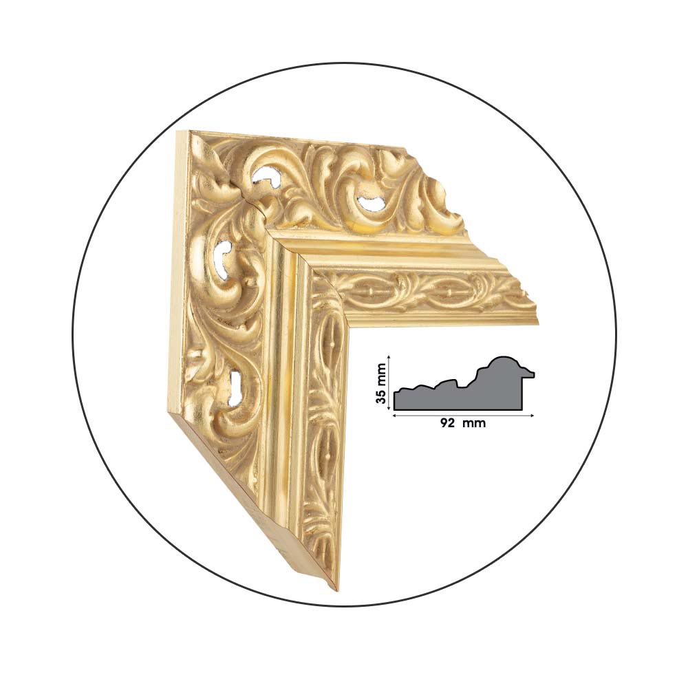 Ramă pentru oglindă „Kingly” / Auriu