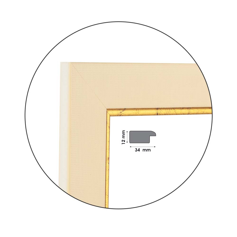 Ramă Crema Texture | 3,4 cm