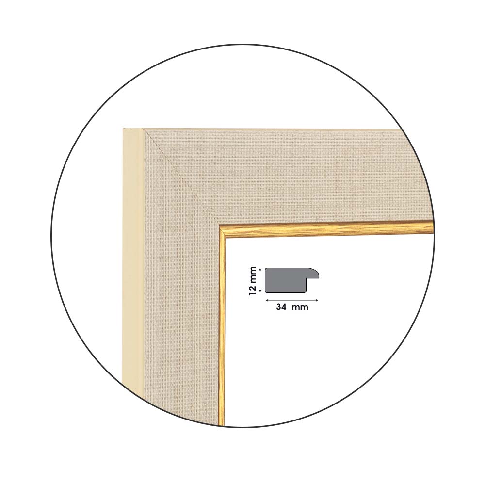 Ramă Textura Gold | 3,4 cm