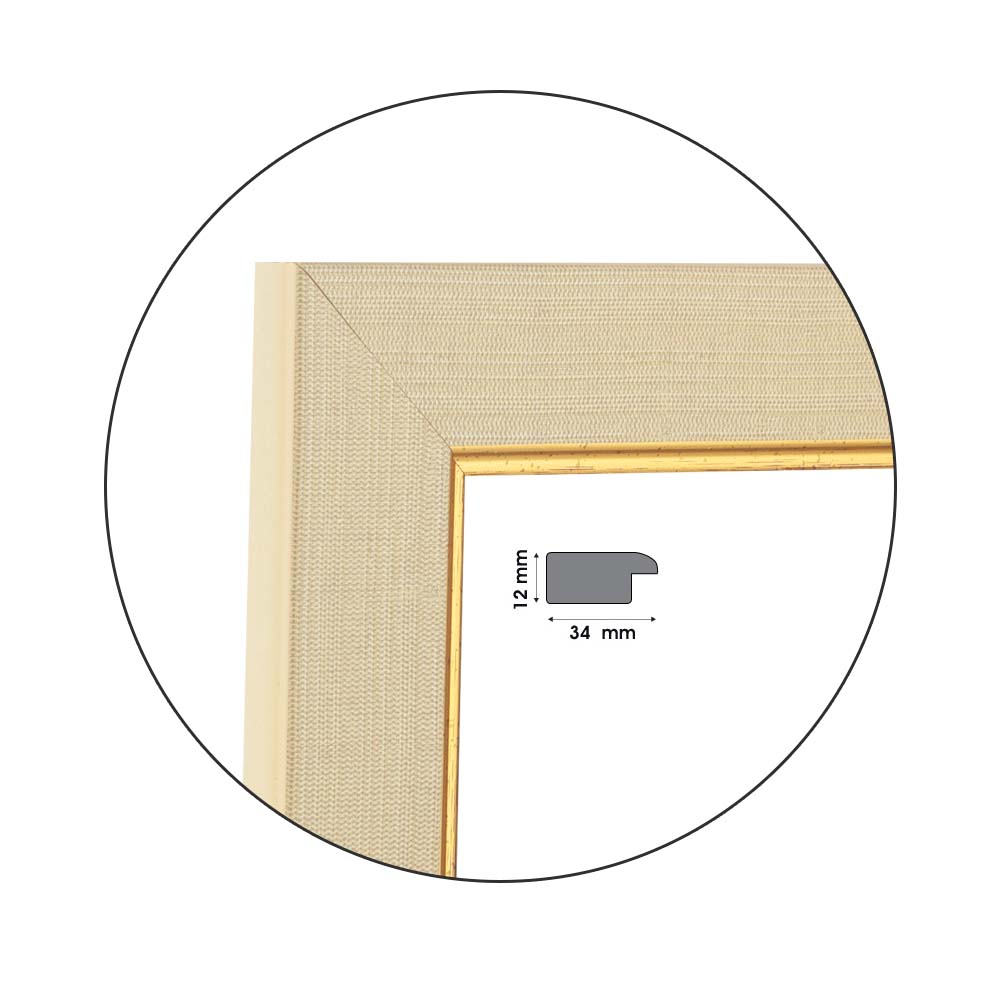 Ramă Tela Gold | 3,4 cm