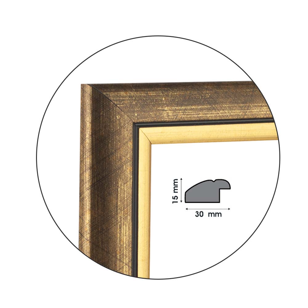 Ramă Brunastro Gold | 3,0 cm