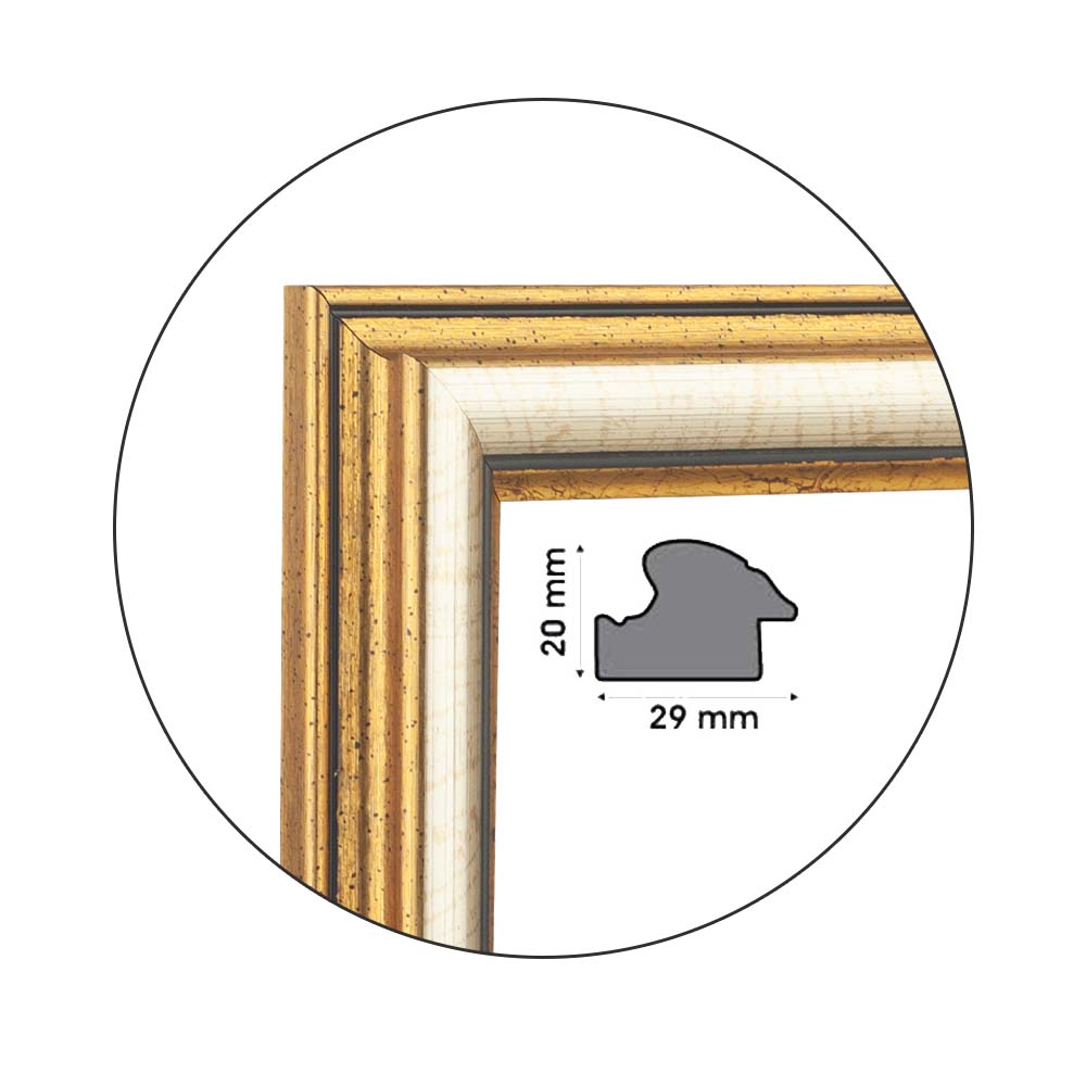 Ramă Argento Dorato | 2,9 cm