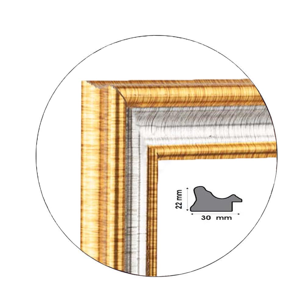 Ramă Oro Argentato | 3,0 cm