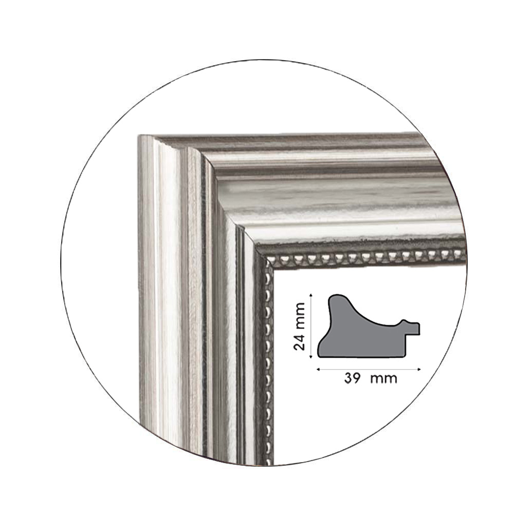 Ramă Argento Barocco | 3,9 cm
