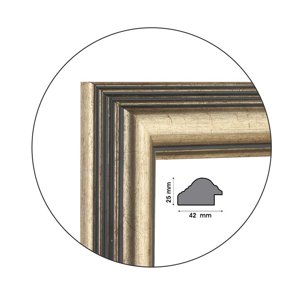 Ramă pentru puzzle „Stepshaped” - până la 1500 piese / Argintie