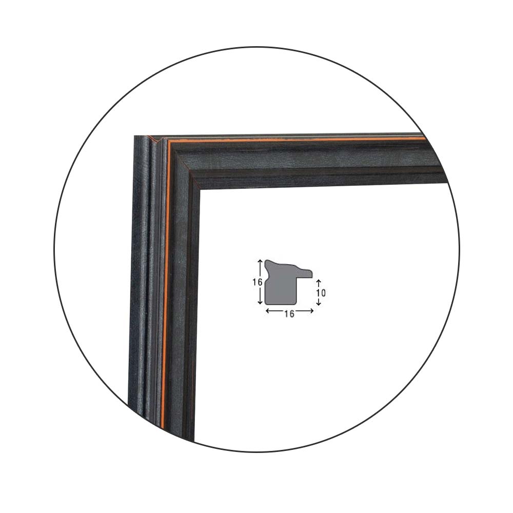 Ramă Nero Glossy | 1,6 cm