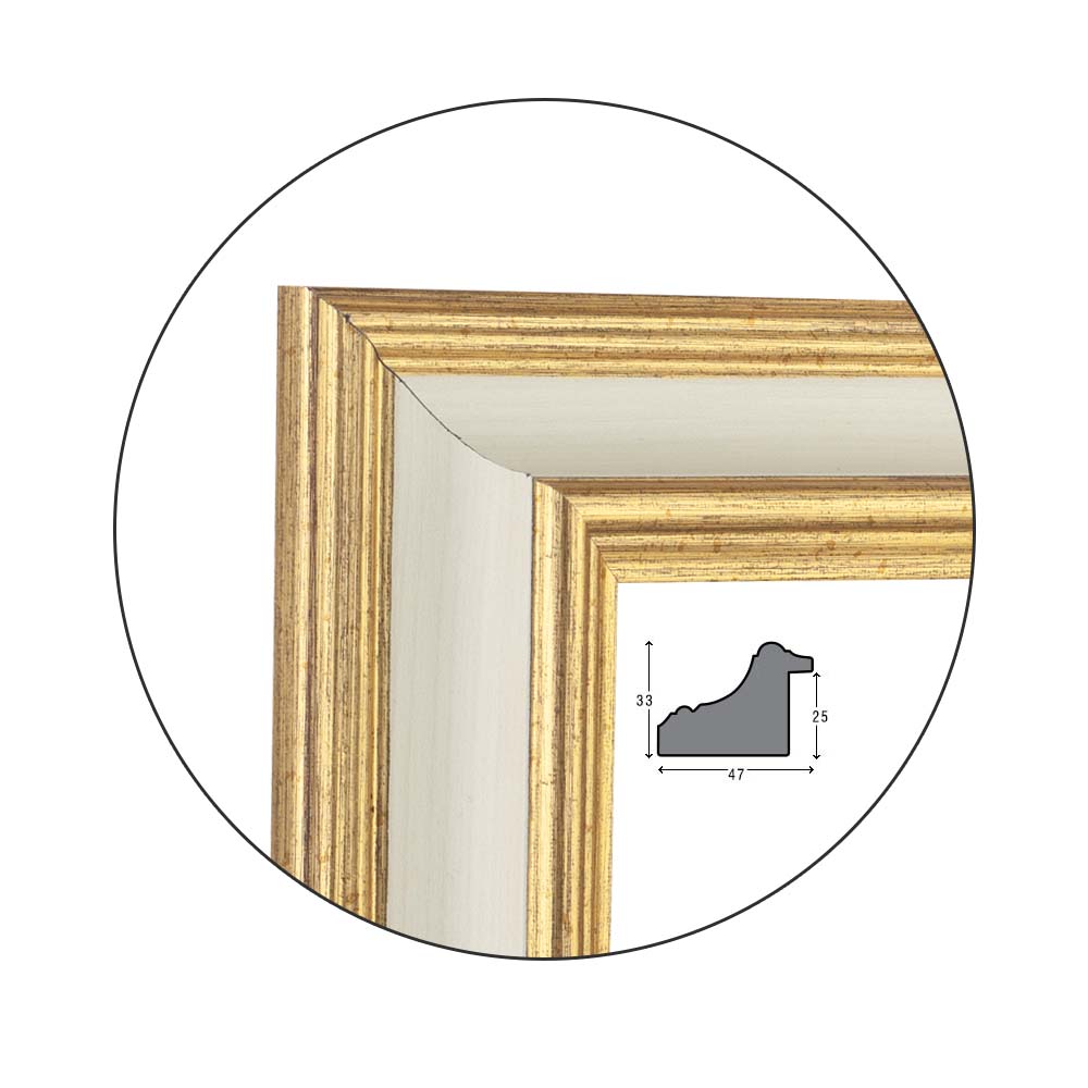 Ramă Golden White | 4,7 cm