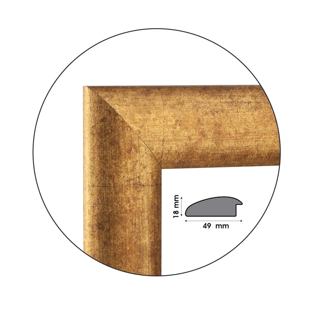 Ramă Smoky Gold | 4,9 cm