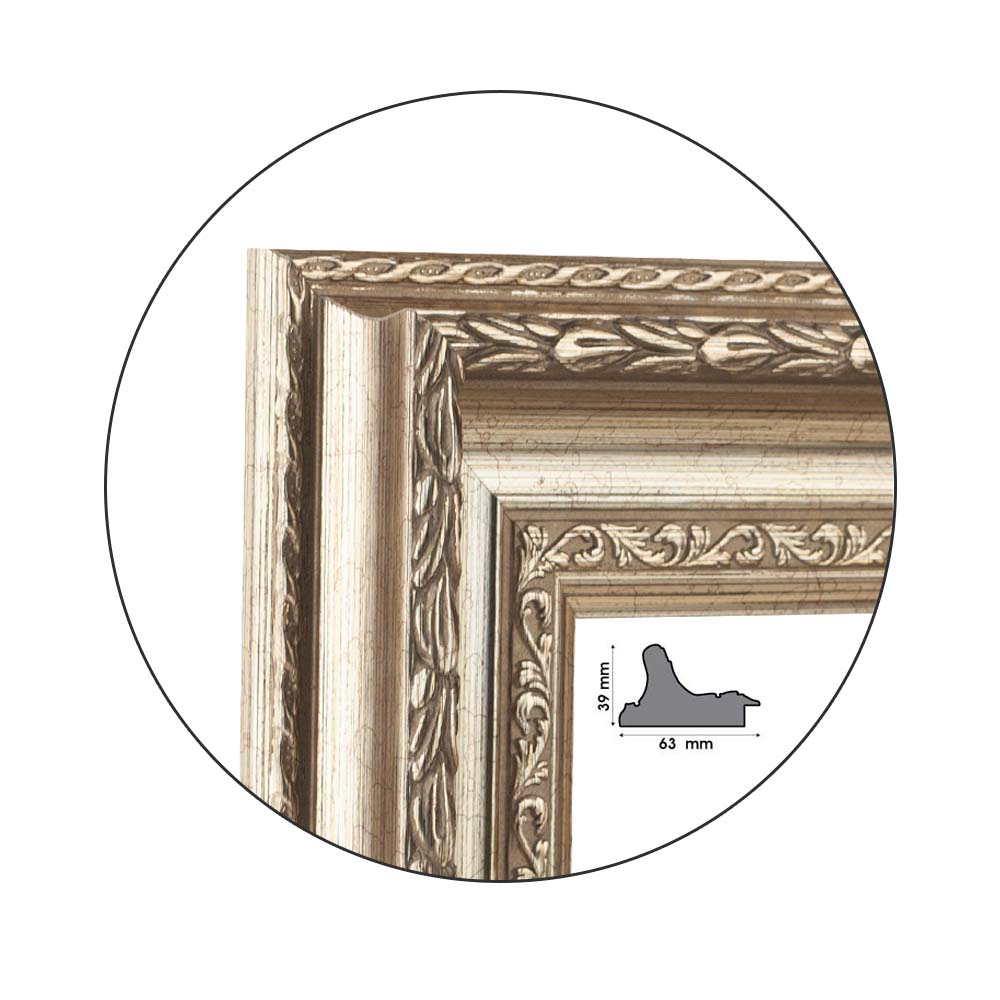 Ramă Barocco Argento | 6,3 cm
