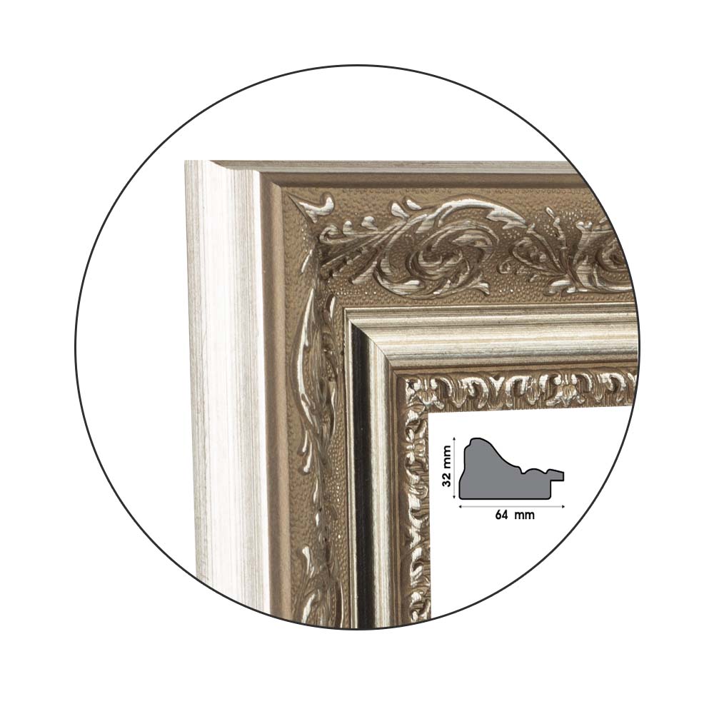Ramă Silvery Ornate | 6,4 cm