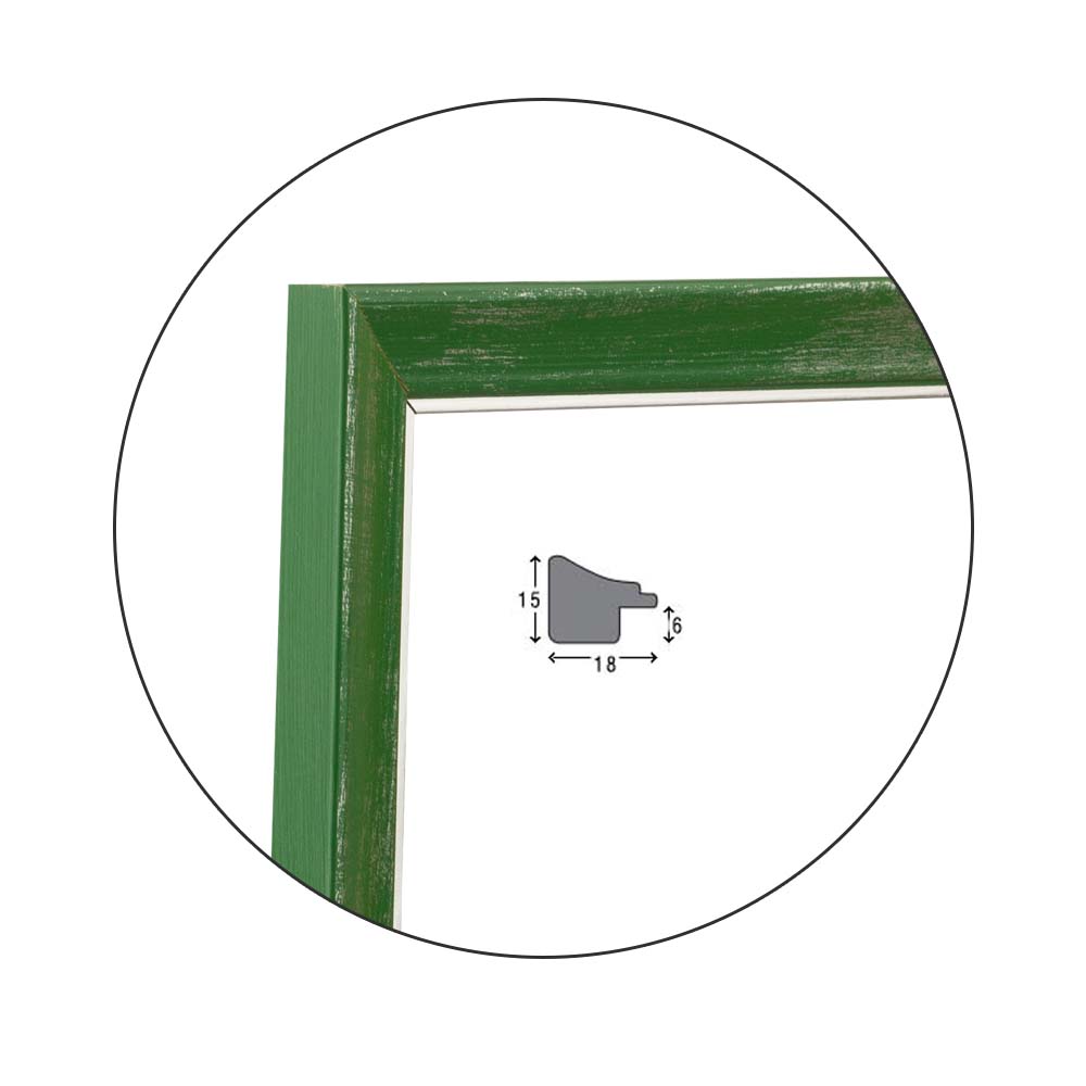 Ramă Verde Bianca | 1,8 cm