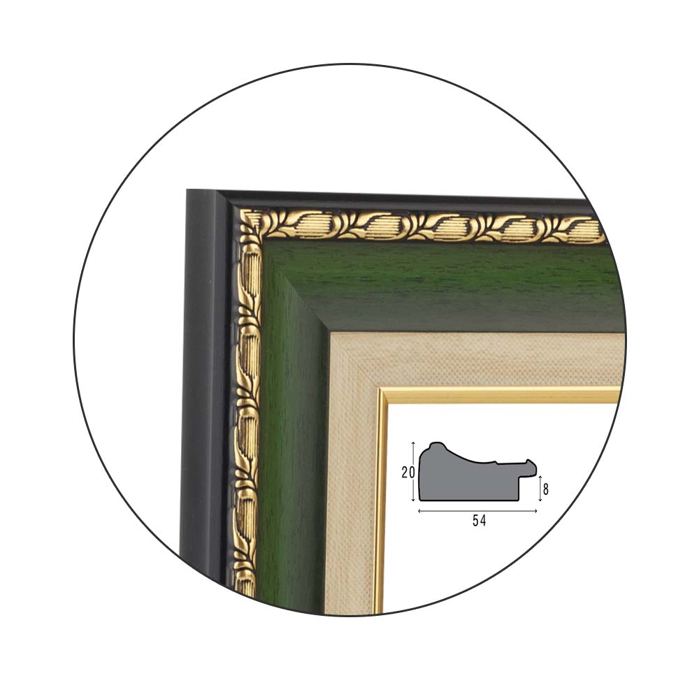 Ramă Verde Alb | 5,4 cm