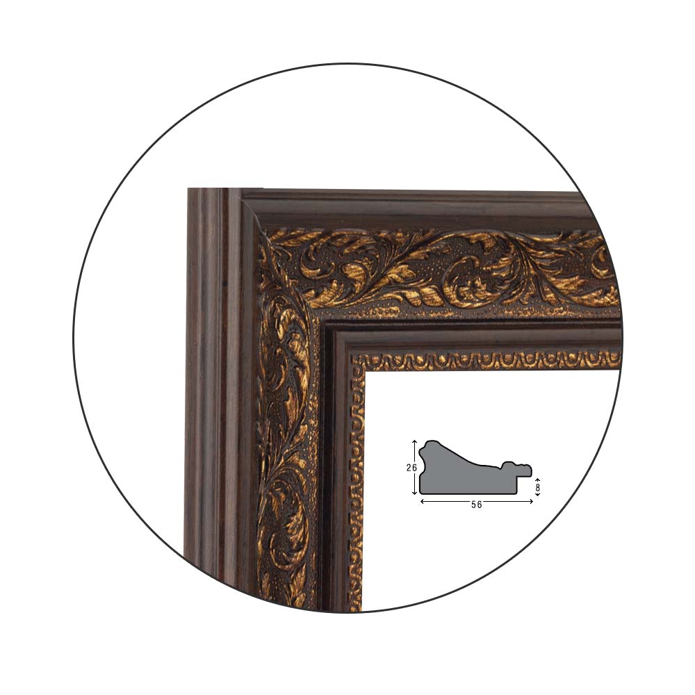 Ramă pentru oglindă „Ornamental” / Maro