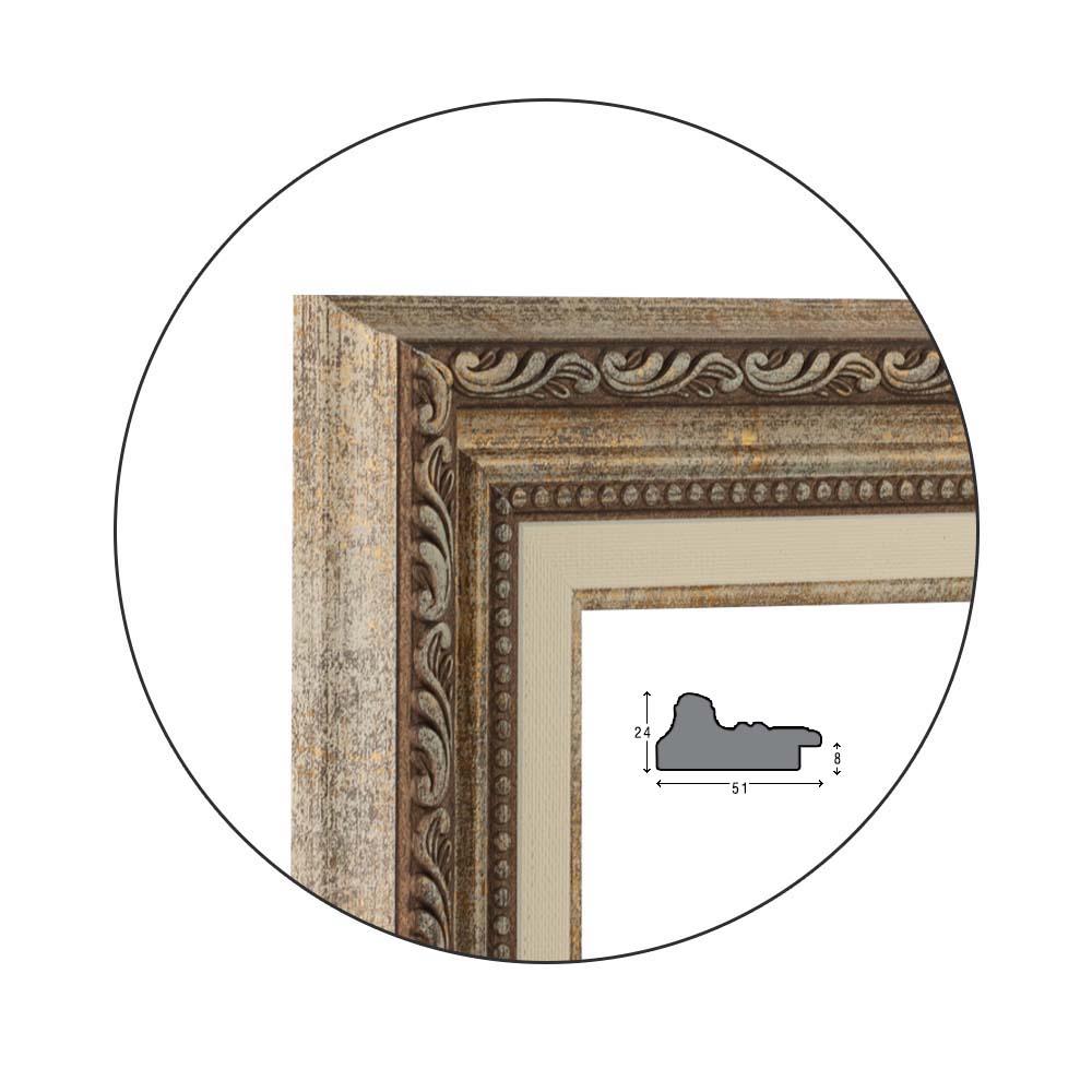 Ramă Cremosso Grigio | 5,1 cm