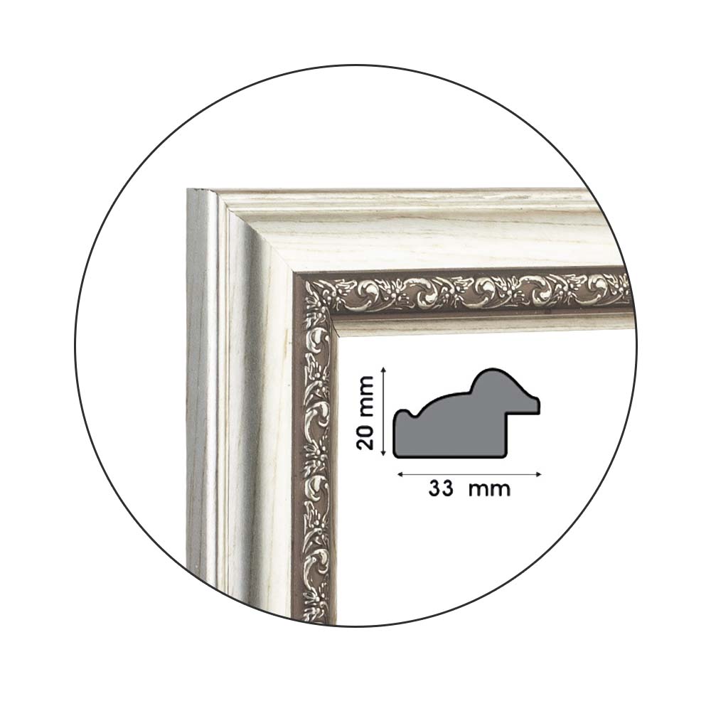 Ramă Silvery Brown | 3,3 cm
