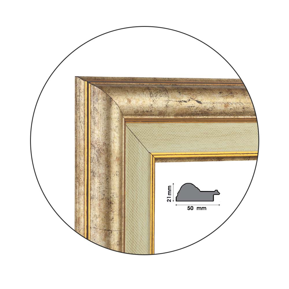 Ramă Crema Plateado | 5,0 cm