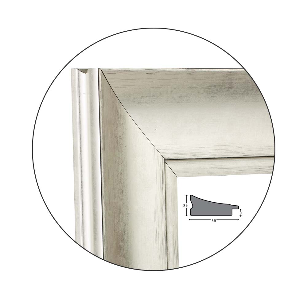 Ramă Argento Pallido | 6,8 cm